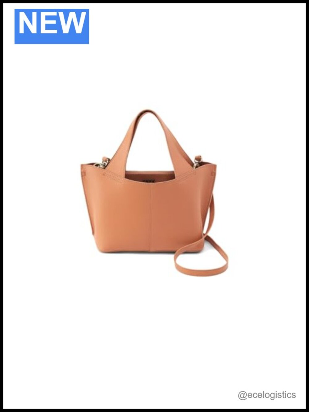 Leather Small Tote with Crossbody Strap, Zip Closure, 2 Compartments